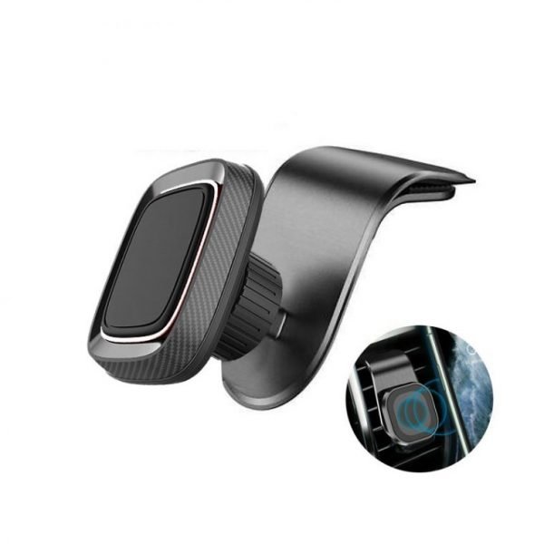 Car Magnet holder installed on the air conditioning slot compatible with all Mobile - ZS-94 - White