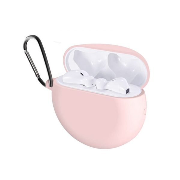 Protective Silicone For Huawei Freebuds3 Case with hook Soft Pink Color