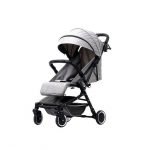 Baby Stroller Easily foldable baby stroller with four wheel wide base - Gray