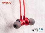 ⁦سماعه بلوتوث AKEKIO  بها مايك للرد على المكالمات - AKY01 - أحمر⁩ - الصورة ⁦4⁩