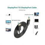DisplayPort to DisplayPort Adapter Cable Line Cord Wire 1.8M - Black - Image 4