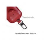 Protective case for Apple AirPods leather with hook Red - UN-301 - Image 6