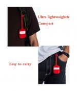 Silicone Protective Case with strap set for AirPods Red - UN-308 - Image 9
