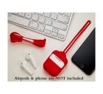 Silicone Protective Case with strap set for AirPods Red - UN-308 - Image 7