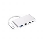 محول من USB-C الي  HDMI & USB & j45 & USB-C