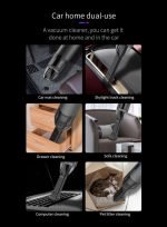 ⁦مكنسة كهربائية محمولة لاسلكية مع ضوء LED للسيارة والمنزل قابلة لإعادة الشحن - V6⁩ - الصورة ⁦13⁩