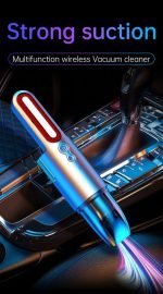 ⁦مكنسة كهربائية محمولة لاسلكية مع ضوء LED للسيارة والمنزل قابلة لإعادة الشحن -  V8⁩ - الصورة ⁦8⁩