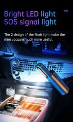 ⁦مكنسة كهربائية محمولة لاسلكية مع ضوء LED للسيارة والمنزل قابلة لإعادة الشحن -  V8⁩ - الصورة ⁦5⁩