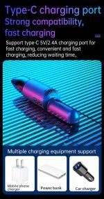 ⁦مكنسة كهربائية محمولة لاسلكية مع ضوء LED للسيارة والمنزل قابلة لإعادة الشحن -  V8⁩ - الصورة ⁦6⁩