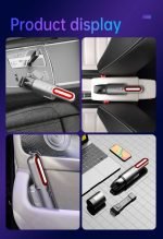 ⁦مكنسة كهربائية محمولة لاسلكية مع ضوء LED للسيارة والمنزل قابلة لإعادة الشحن -  V8⁩ - الصورة ⁦7⁩