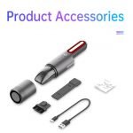 Portable cordless vacuum cleaner with led light for car & home working rechargeable - V8 - Image 2