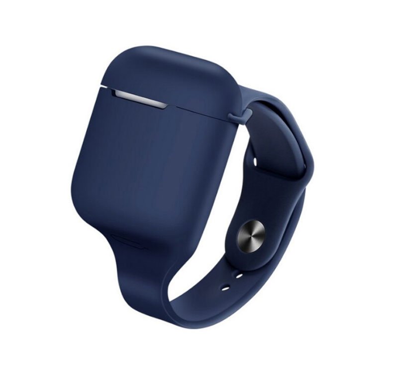 acfgjugy (4) Protective Silicone AirPods Case Shaped like a Clock Dark Blue - UN-306 - Image 1