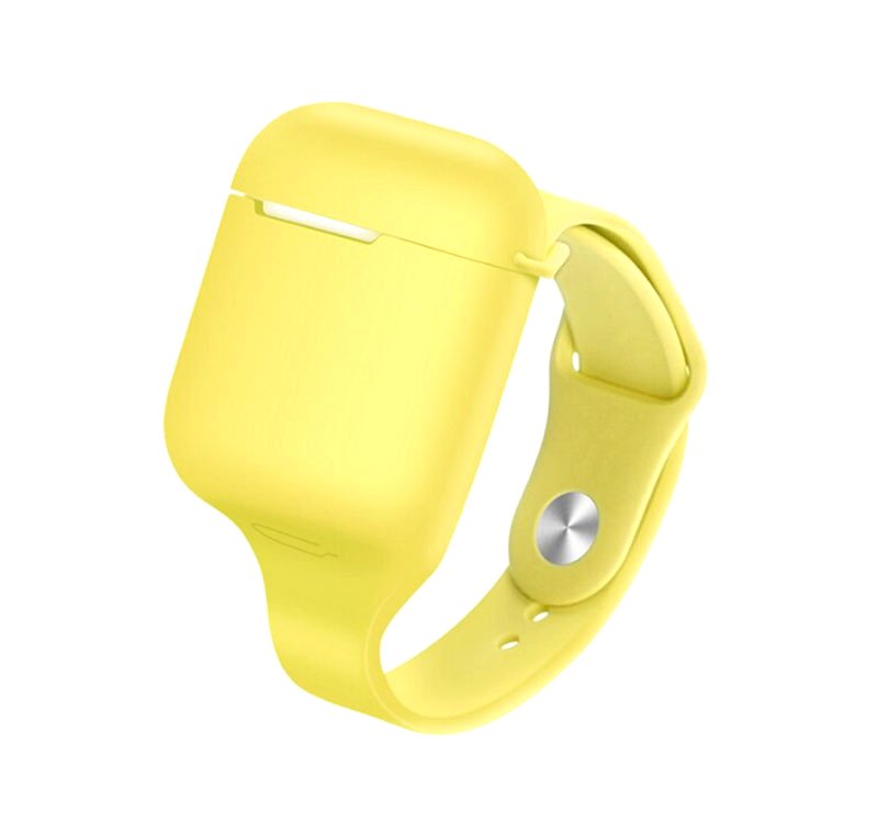 acfgjugy (5) Protective Silicone AirPods Case Shaped like a Clock Yellow - UN-306 - Image 1