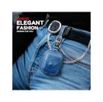 Protective case for Apple AirPods leather with hook Blue - UN-301 - Image 4