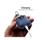 Protective case for Apple AirPods leather with hook Blue - UN-301 - Image 6