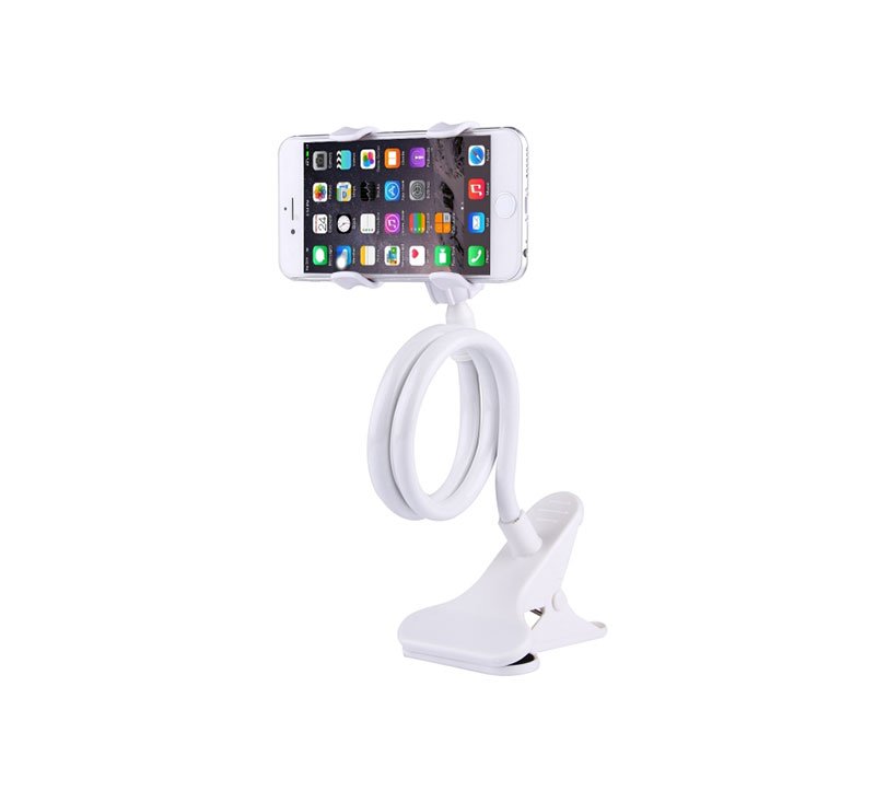 gkug (7) Flexible Mobile holder with clip compatible with all Mobile - A66 - White - Image 1