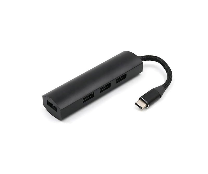 gvchydfr محول من يو اس بي سي الي 4 مخارج USB - أسود - الصورة 1
