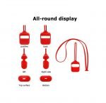 Silicone Protective Case with strap set for AirPods Red - UN-308 - Image 3