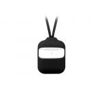Silicone Protective Case with strap set for AirPods Black - UN-308 - Image 2