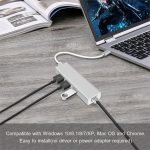 ⁦محول من يو اس بي سي الي 3 مخارج USB و j45⁩ - الصورة ⁦3⁩