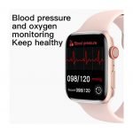 MC72 Pro Smart Watch 44MM-SERIES 6 - Full touch screen - measures blood oxygen, heart rate, blood pressure, call and message alerts, compatible with Android and IOS, Gold Color - Image 8