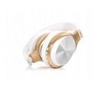 HZ-BT830 Wireless Bluetooth Headset - Microphone - FM Radio - Memory Card Slot - Foldable Compatible with mobile and computer - Gold & White - Image 9
