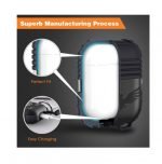 Protective Silicone AirPods Case with hook Black color - UN-309 - Image 4