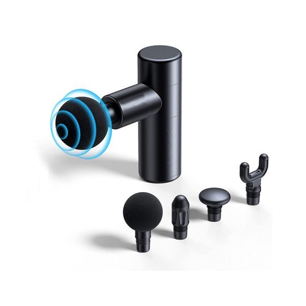 Mini Massage Gun Deep Portable Muscle Deep Tissue Massage Gun with 4 Massage Heads, Ultra Quiet - Rechargeable - model-04