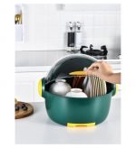 Dish Drainer With removable dish holder - MN06 - Dark Green - Image 3