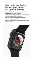 MC72 Pro Smart Watch 44MM-SERIES 6 - Full touch screen - measures blood oxygen, heart rate, blood pressure, call and message alerts, compatible with Android and IOS, Gold Color - Image 2