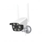 كاميرا مراقبة لاسلكية وسلكية مع ميكروفون ومكبر صوت مقاومة للماء رؤية ليلية مستشعر كشف الحركة منفذ كارت ذاكرة للتخزين - V380-K6