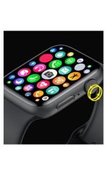 MC72 Pro Smart Watch 44MM-SERIES 6 - Full touch screen - measures blood oxygen, heart rate, blood pressure, call and message alerts, compatible with Android and IOS, Gold Color - Image 3