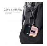 Protective Silicone AirPods Case with hook Gold color - UN-309 - Image 6