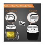 Protective Silicone AirPods Case with hook Gold color - UN-309 - Image 3