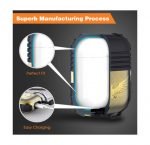 Protective Silicone AirPods Case with hook Gold color - UN-309 - Image 4
