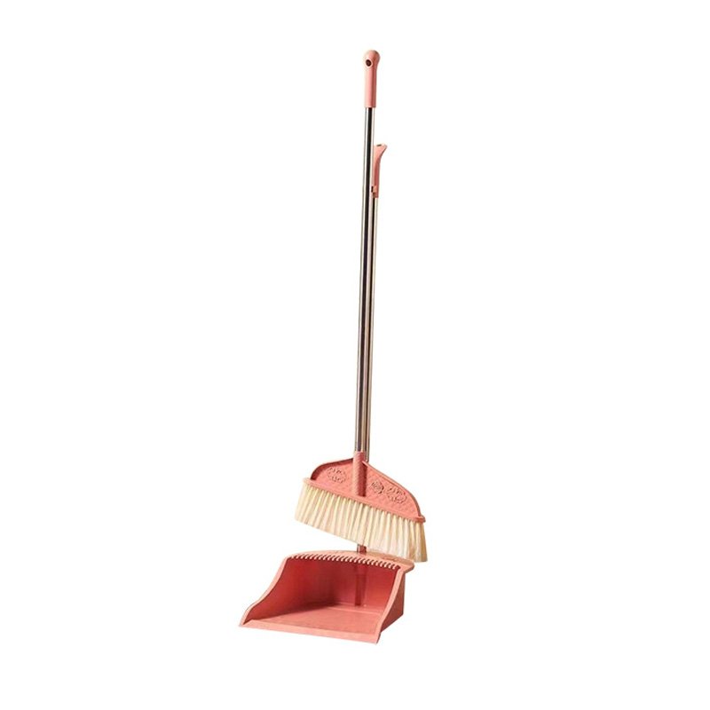 ij;pkjn Broom and shovel with hand for easy cleaning - MN10 - Pink - Image 1