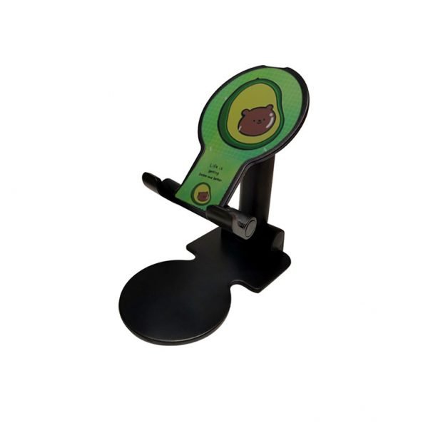 Desktop Foldable Stand For Mobile - MultiColor 15 - UN-53 - Black