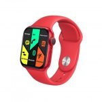 FR99 Pluse Smart Watch 44MM-SERIES 6 - Full Touch Screen, All watch Buttons Work with 2 Fabric & Silicone Straps, Support Arabic language, compatible  Android & IOS, Red Color
