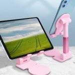 Desktop Foldable Stand For Mobile - UN-53 - Pink - Image 10