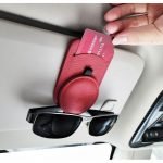 Car holder For Glasses & license & cards installed in the car sunshade -538 - Red Color