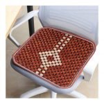 Antiperspirant seat nostalgia 45 X45 cm embroidered wood seat for car chair, home or office - C-WR06 - Brown & Beige - Image 5