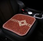 Antiperspirant seat nostalgia 45 X45 cm embroidered wood seat for car chair, home or office - C-WR06 - Brown & Beige - Image 2