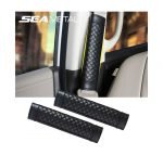 Leather car seat belt pouch suitable for all types of cars - RS01 - Black - Image 4