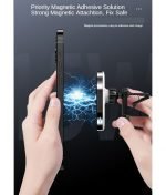 Wireless Magnetic Car Charger 15W Fast Charging Compatible iPhone 12, iPhone 12 Pro and iPhone 12 Pro Max - 968 - Black - Image 4