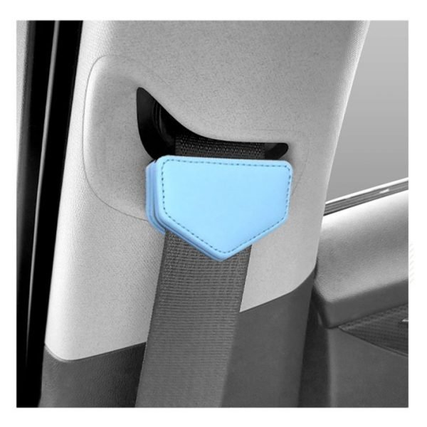 Magnetic stopper for car seat belt to install the belt as desired for all cars - TR100 - Sky Blue