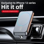 Wireless Magnetic Car Charger 15W Fast Charging Compatible iPhone 12, iPhone 12 Pro and iPhone 12 Pro Max - 969 - Black - Image 11