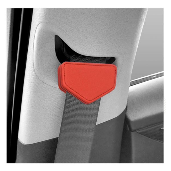 Magnetic stopper for car seat belt to install the belt as desired for all cars - TR100 - Red