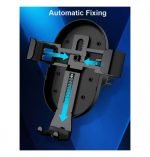 Wireless Charger Mobile holder For car compatible All mobile phones charge wireless - PL130 - Black - Image 5