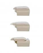 Car Console & Leather armrest two levels for storing things and 4 USB ports & Cup Holder , background, different levels of hand rest while driving, for all cars - CON-02 - Beige - Image 8