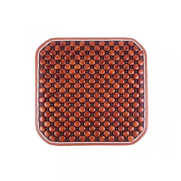 Antiperspirant seat nostalgia 45 X45 cm embroidered wood seat for car chair, home or office - C-WR05 - Brown